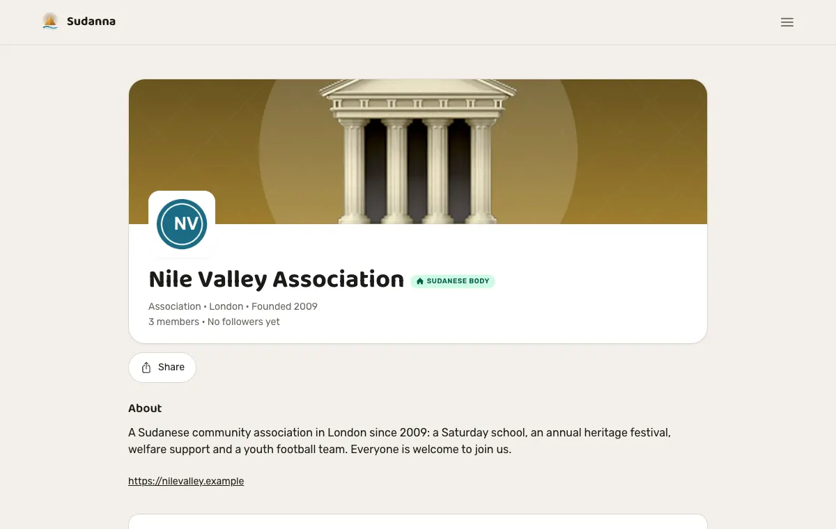 A body's public page